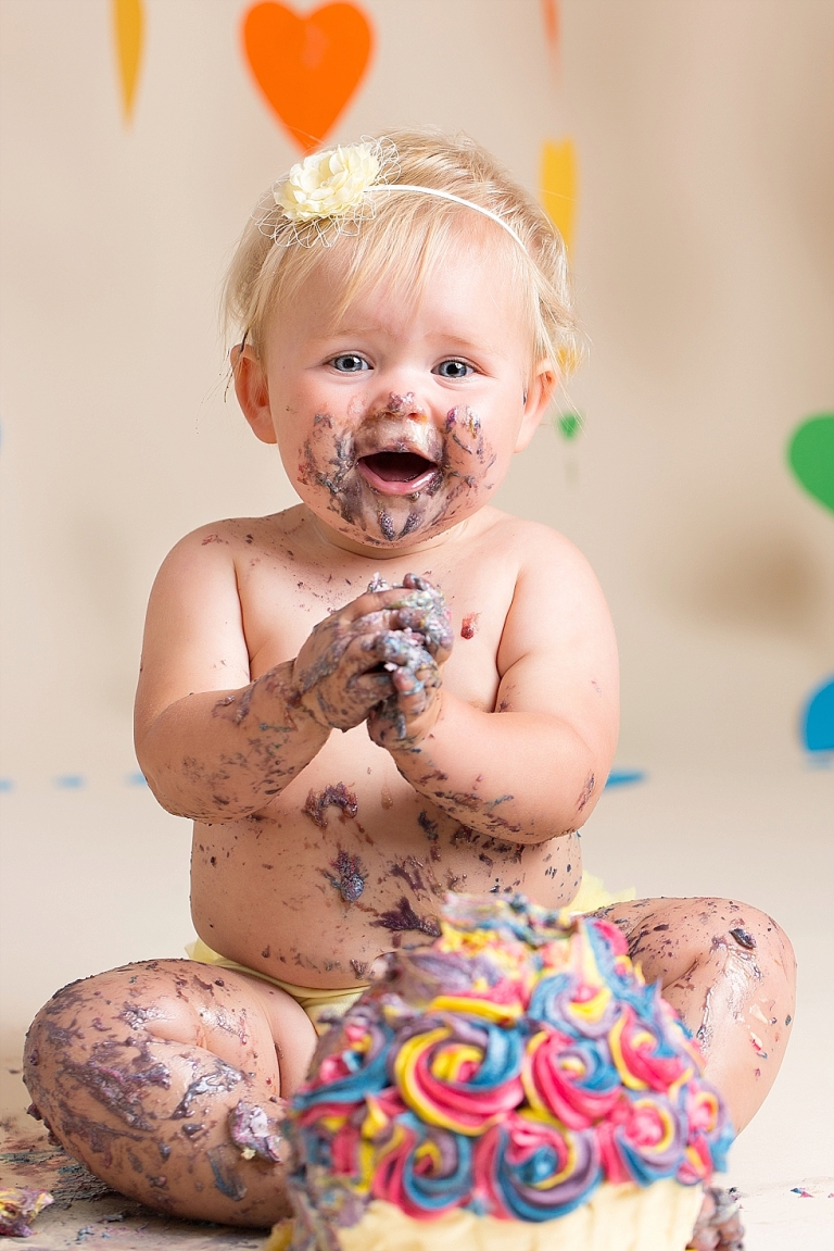 Cake Smash Bath Bristol Somerset Smash and Spash Session Rainbow baby cake smash